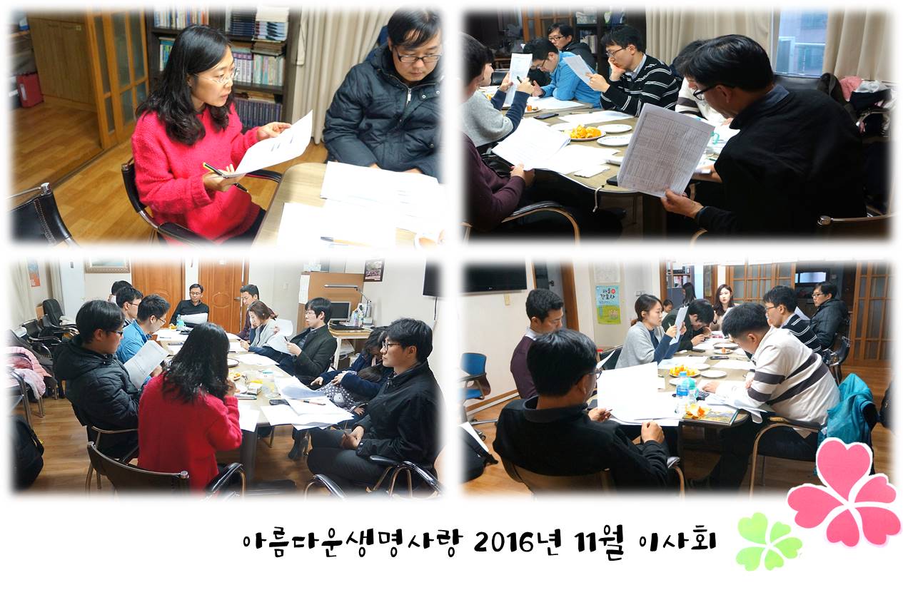 2016년 11월 이사회 보고