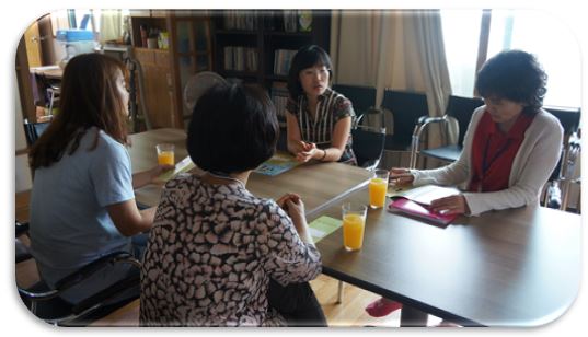강북구보건소 마을간호사팀이 사무국 방문했습니다.