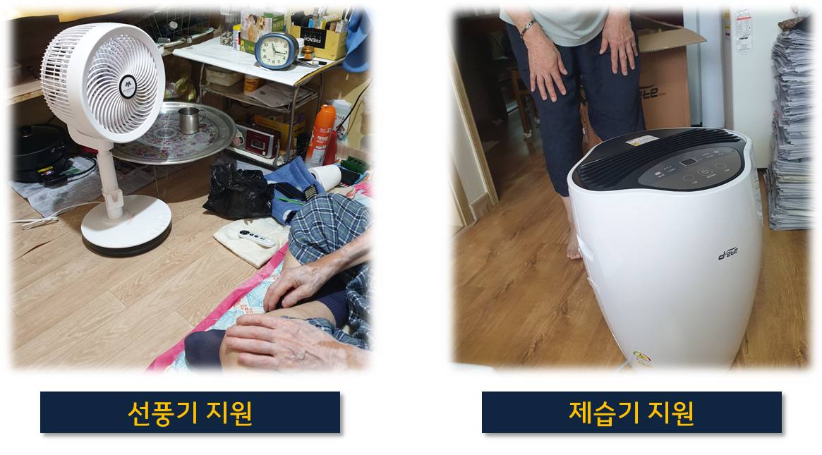 만나뵙고 있는 어르신들께 재가용품 지원했어요~