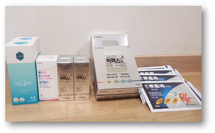 7월 이주민 무료진료 대신, 영양제와 파스 가져다 드렸어요
