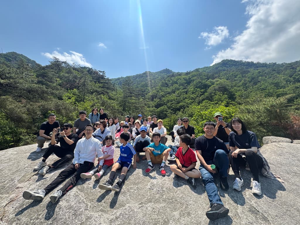 아생사 21주년기념 회원들과 산행