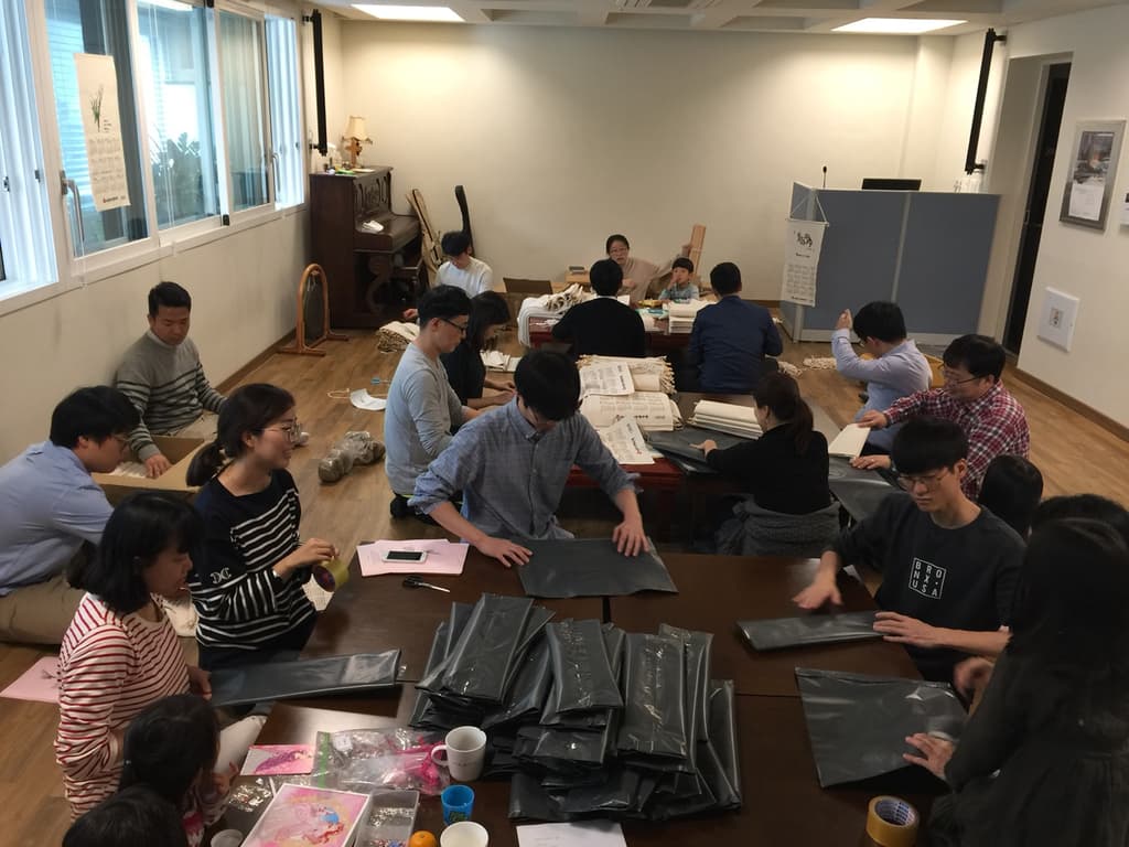 2018년 달력 포장 작업