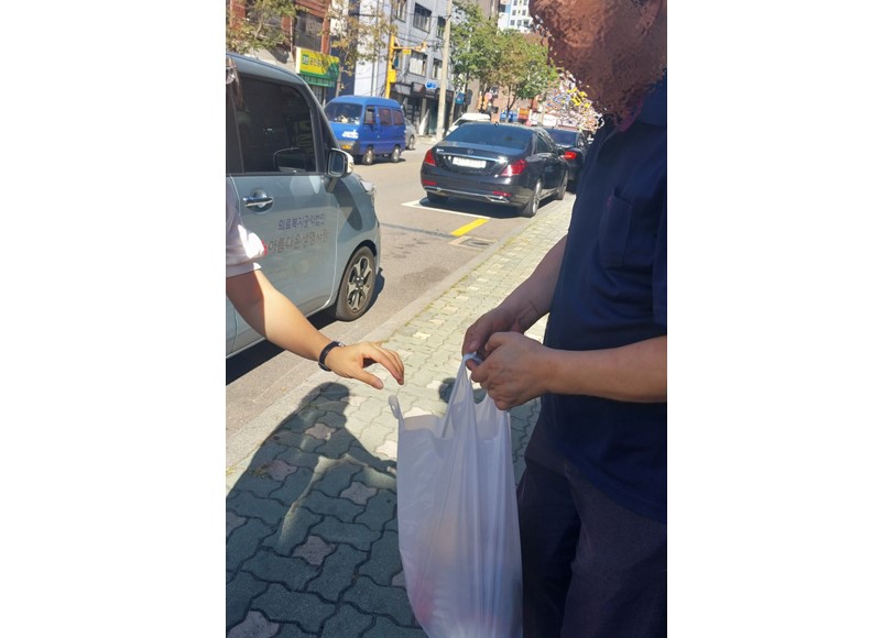 추석명절 과일 등 후원품, 어르신들께 나누었어요~