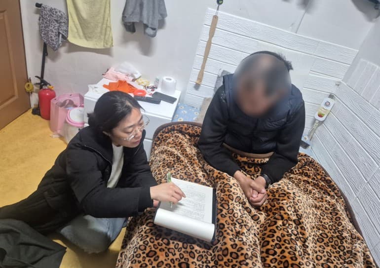 신규의뢰 된 김00어르신 방문