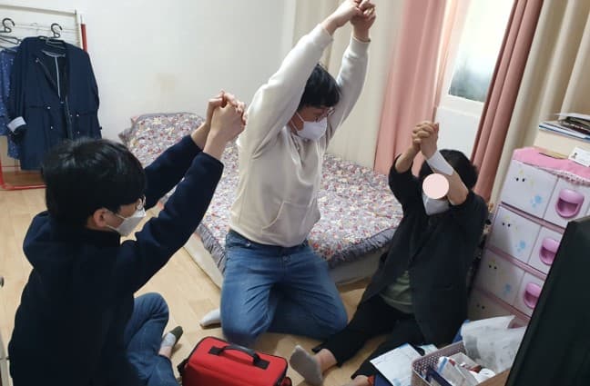 김다함 전현우 봉사자 염00 어르신댁 방문